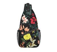 DJNGN Colorful Boho Floral Crossbody Chest Bag, Shoulder Bag, Weekend Outdoor Hiking Backpack, Suitable For Men And Women