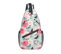 DJNGN Colorful Flowers Crossbody Chest Bag, Shoulder Bag, Weekend Outdoor Hiking Backpack, Suitable For Men And Women