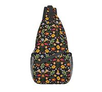 DJNGN Colorful Flowers Crossbody Chest Bag, Shoulder Bag, Weekend Outdoor Hiking Backpack, Suitable For Men And Women