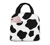 DJNGN Cow Print Insulated Lunch Bag for Women Men Lunch Box Container Reusable Leakproof Cooler Tote Bags for Office Picnic Sporting