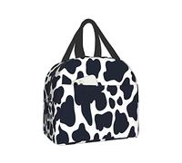 DJNGN Cow Print Insulated Lunch Bag for Women Men Lunch Box Container Reusable Leakproof Cooler Tote Bags for Office Picnic Sporting