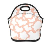 DJNGN Cow Print Lunch Bag Neoprene Insulated Cooler Lunch Tote Waterproof and Durable with Zipper for Kids Picnic Travel Lunch Bag