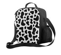 DJNGN Cow Print Portable Thermal Insulation and Cold Preservation Lunch Bag Picnic Camping