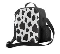 DJNGN Cow Print Portable Thermal Insulation and Cold Preservation Lunch Bag Picnic Camping