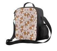 DJNGN Cute Corgi Paw Print Portable Thermal Insulation and Cold Preservation Lunch Bag Picnic Camping