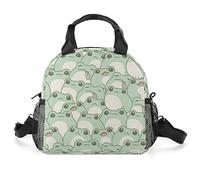 DJNGN Cute Frog Lunch Bag, Lunch Box Portable Insulated Lunch Tote Bag, Thermal Cooler Bag for Women Work Outdoor