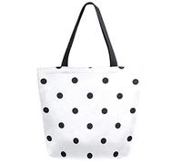 DJNGN Cute Small Polka Dot Pattern Extra Large Canvas Shoulder Tote Top Storage Handle Bag for Gym Beach Weekender Travel Reusable Grocery Shopping
