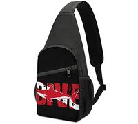 DJNGN Dive Shark Scuba Flag Crossbody Backpack Shoulder Bag Lightweight One Strap Sling Bag Travel Hiking Daypack