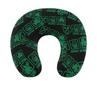 DJNGN Eat Drink and Be Irish Pillow Memory Foam Travel Neck Pillow U Shaped for Head Neck Support