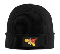 DJNGN Flag of Sicily Meaning Unisex Beanie Hat Knitted Warm Cap Wool Knitted Hat Black
