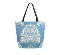 DJNGN Floral Pattern Canvas Tote Bag Tote Carrying Bag Shoulder Bag for Shopping Travel bag Reusable Grocery Bags