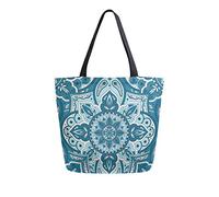 DJNGN Floral Pattern Canvas Tote Bag Tote Carrying Bag Shoulder Bag for Shopping Travel bag Reusable Grocery Bags
