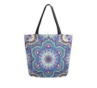DJNGN Floral Pattern Canvas Tote Bag Tote Carrying Bag Shoulder Bag for Shopping Travel bag Reusable Grocery Bags