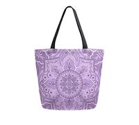 DJNGN Floral Pattern Canvas Tote Bag Tote Carrying Bag Shoulder Bag for Shopping Travel bag Reusable Grocery Bags