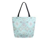 DJNGN Floral Pattern Canvas Tote Bag Tote Carrying Bag Shoulder Bag for Shopping Travel bag Reusable Grocery Bags