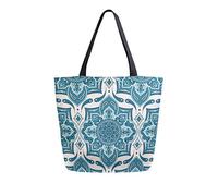 DJNGN Floral Pattern Canvas Tote Bag Tote Carrying Bag Shoulder Bag for Shopping Travel bag Reusable Grocery Bags