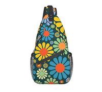 DJNGN Flower Pattern Crossbody Chest Bag, Shoulder Bag, Weekend Outdoor Hiking Backpack, Suitable For Men And Women
