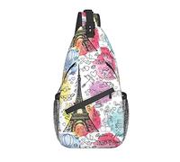 DJNGN French Paris Tour Eiffel Tower Crossbody Chest Bag, Shoulder Bag, Weekend Outdoor Hiking Backpack, Suitable For Men And Women