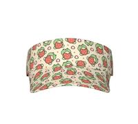 DJNGN Frog Hold Strawberry Sun Visor Hat Men Women Summer Beach Cap Sport Visors for Running Cycling Fishing