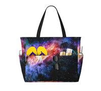 DJNGN Galaxy In The Universe Extra Large Tote Bag For Women,Foldable Beach Bag With Pocket Weekender Travel Overnight Bag