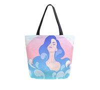 DJNGN Goddess Of The Sea Canvas Tote Bag Tote Carrying Bag Shoulder Bag for Shopping Travel bag Reusable Grocery Bags