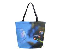 DJNGN Green Frog Canvas Tote Bag Reusable Grocery Bags Tote Carrying Bag with Handles