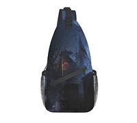 DJNGN Halloween Foggy Night Crossbody Chest Bag, Shoulder Bag, Weekend Outdoor Hiking Backpack, Suitable For Men And Women