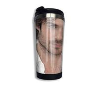 DJNGN Ian Somerhalder Damon Salvatore Coffee Travel Mug Cup Double Wall Stainless Steel Vacuum Insulated Tumbler Mugs 13.5 Oz