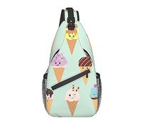 DJNGN Ice Cream Cones Crossbody Chest Bag, Shoulder Bag, Weekend Outdoor Hiking Backpack, Suitable For Men And Women