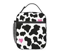 DJNGN Insulated Lunch Bag for Boys Girls Women Men Cow Print Portable Lunch Box Reusable Lunch Tote Bag for Work, School, Picnic Or Travel