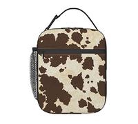 DJNGN Insulated Lunch Bag for Boys Girls Women Men Cow Print Portable Lunch Box Reusable Lunch Tote Bag for Work, School, Picnic Or Travel