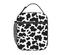 DJNGN Insulated Lunch Bag for Boys Girls Women Men Cow Print Portable Lunch Box Reusable Lunch Tote Bag for Work, School, Picnic Or Travel