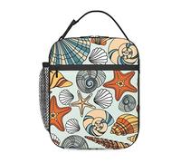 DJNGN Insulated Lunch Bag for Boys Girls Women Men Starfish Shell Portable Lunch Box Reusable Lunch Tote Bag for Work, School, Picnic Or Travel