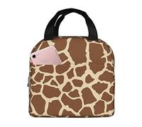 DJNGN Insulated Lunch Bag for Women Boys Girls Giraffe Print Portable Lunch Box with Pocket Reusable Lunch Tote Bag for Work School Picnic Travel