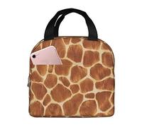 DJNGN Insulated Lunch Bag for Women Boys Girls Giraffe Print Portable Lunch Box with Pocket Reusable Lunch Tote Bag for Work School Picnic Travel