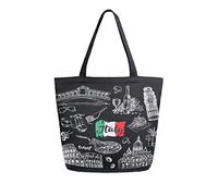 DJNGN Italy Roma Colosseum Reusable Grocery Shopping Bag Heavy Duty Canvas Tote Bag Large Collapsible Washable Handbag Shoulder for Women