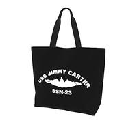 DJNGN Jimmy Carter Ssn-23 Women'S Lightweight Canvas Handbag Reusable Shopping Bag Black