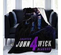 DJNGN John Throw Blanket Wick Soft Lightweight Flannel Fleece Blankets for Bed Couch Sofa, All Season Warm Cozy Fuzzy Plush Microfiber Blanket 50"x40"