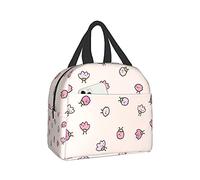 DJNGN Kawaii Flower Lunch Box Travel Bag Picnic Bags Insulated Durable Shopping Bag Back to School Reusable Waterproof Bags for Man Woman Girls Boys