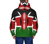 DJNGN Kenyan Flag Hoodies Men Women'S Pullover Full-Zip Hooded Hooded Sweatshirt Black