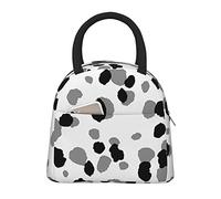 DJNGN Large Capacity Insulated Lunch Bag for Women Men Boys Girls Cow Print Portable Lunch Box Reusable Lunch Tote Bag for Work School Picnic Travel