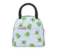 DJNGN Large Capacity Insulated Lunch Bag for Women Men Boys Girls Frog Portable Lunch Box Reusable Lunch Tote Bag for Work School Picnic Travel