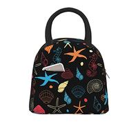DJNGN Large Capacity Insulated Lunch Bag for Women Men Boys Girls Starfish Portable Lunch Box Reusable Lunch Tote Bag for Work School Picnic Travel