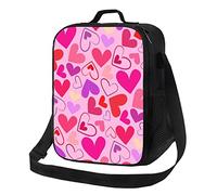 DJNGN Love Lunch Bag for Adult Kids Water Resistant Insulated Reusable Lunch Bag Lunch Tote Bag for Work Picnic School Or Travel
