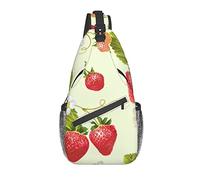 DJNGN Lovely Strawberry Crossbody Chest Bag, Shoulder Bag, Weekend Outdoor Hiking Backpack, Suitable For Men And Women