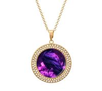 DJNGN Magic Crow Wizard Black Raven Women's Pendant Necklace Gold Silver Charm Picture Necklaces Circle Jewelry