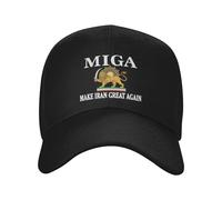 DJNGN Make Iran Great Again Hat Miga Hat Trucker Cap for Men Women Black K37