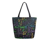DJNGN Mathematical Formula Canvas Tote Bag Reusable Grocery Bags Tote Carrying Bag with Handles