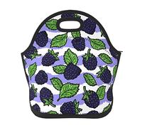 DJNGN Mulberry Lunch Bag Neoprene Insulated Cooler Lunch Tote Waterproof and Durable with Zipper for Kids Picnic Travel Lunch Bag