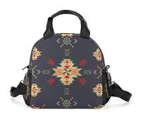 DJNGN Native American Southwest Aztec Tribal Geometric Lunch Bag, Lunch Box Portable Insulated Lunch Tote Bag, Thermal Cooler Bag for Women Work Outdoor